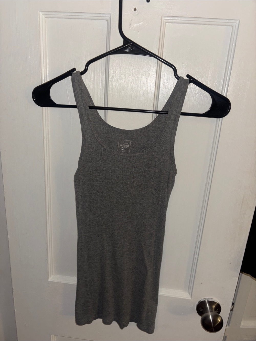 Mossimo Supply Co. Gray Ribbed Tank Top